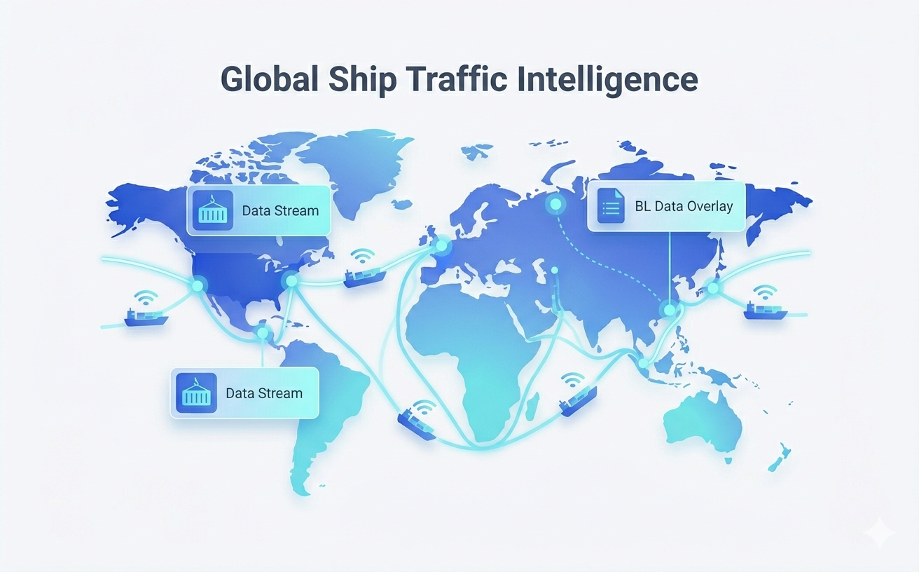 Global ship traffic intelligence service visual